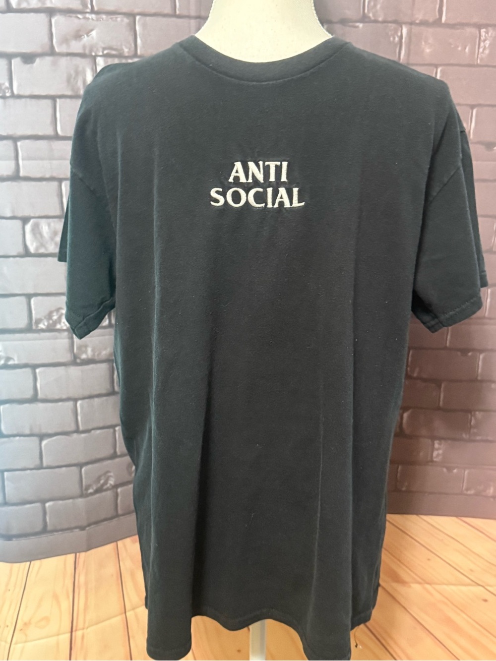 Eighty Eight Black "ANTI SOCIAL" Short Sleeve Tee